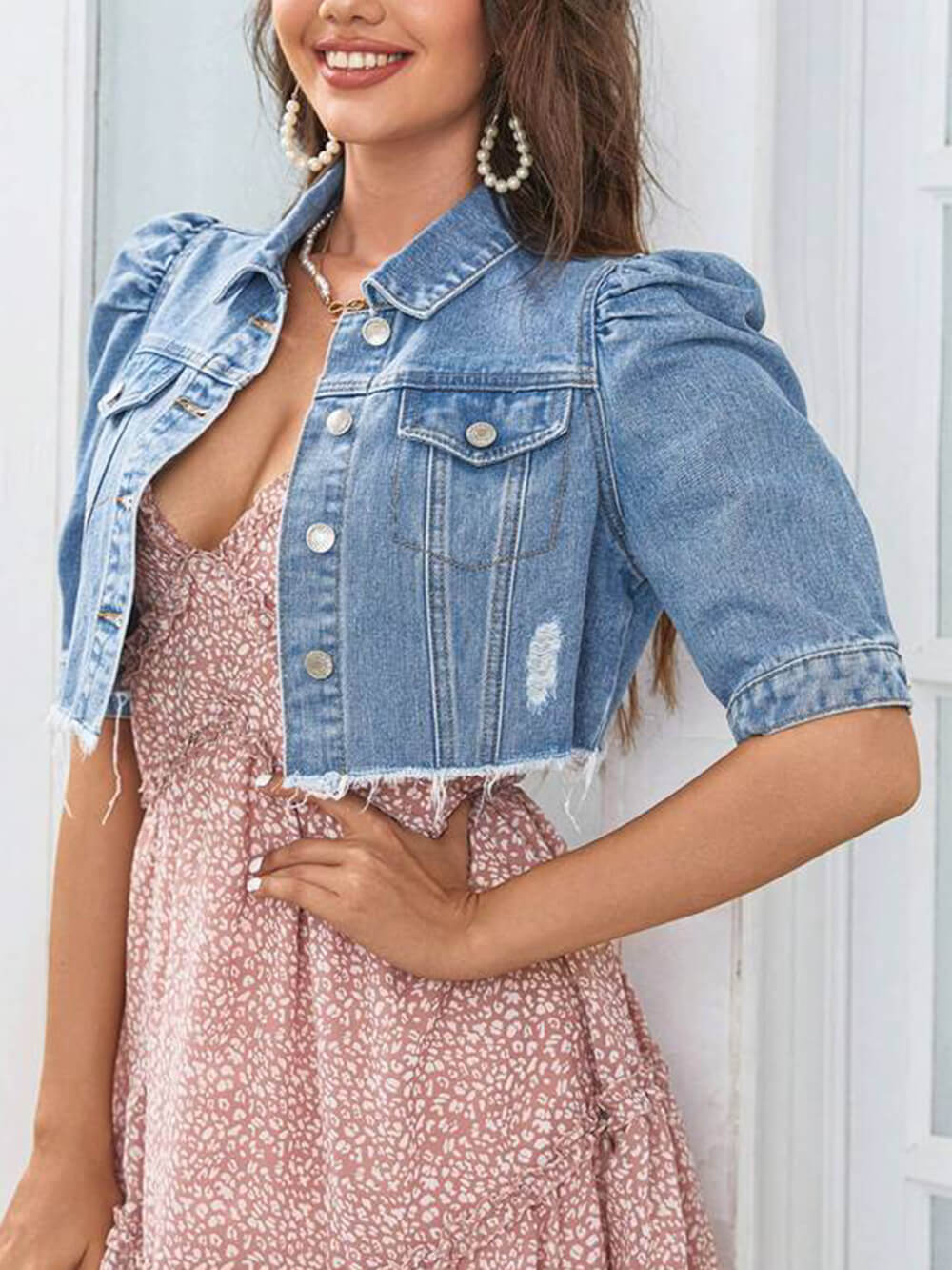 Zerrissene Jeansjacke