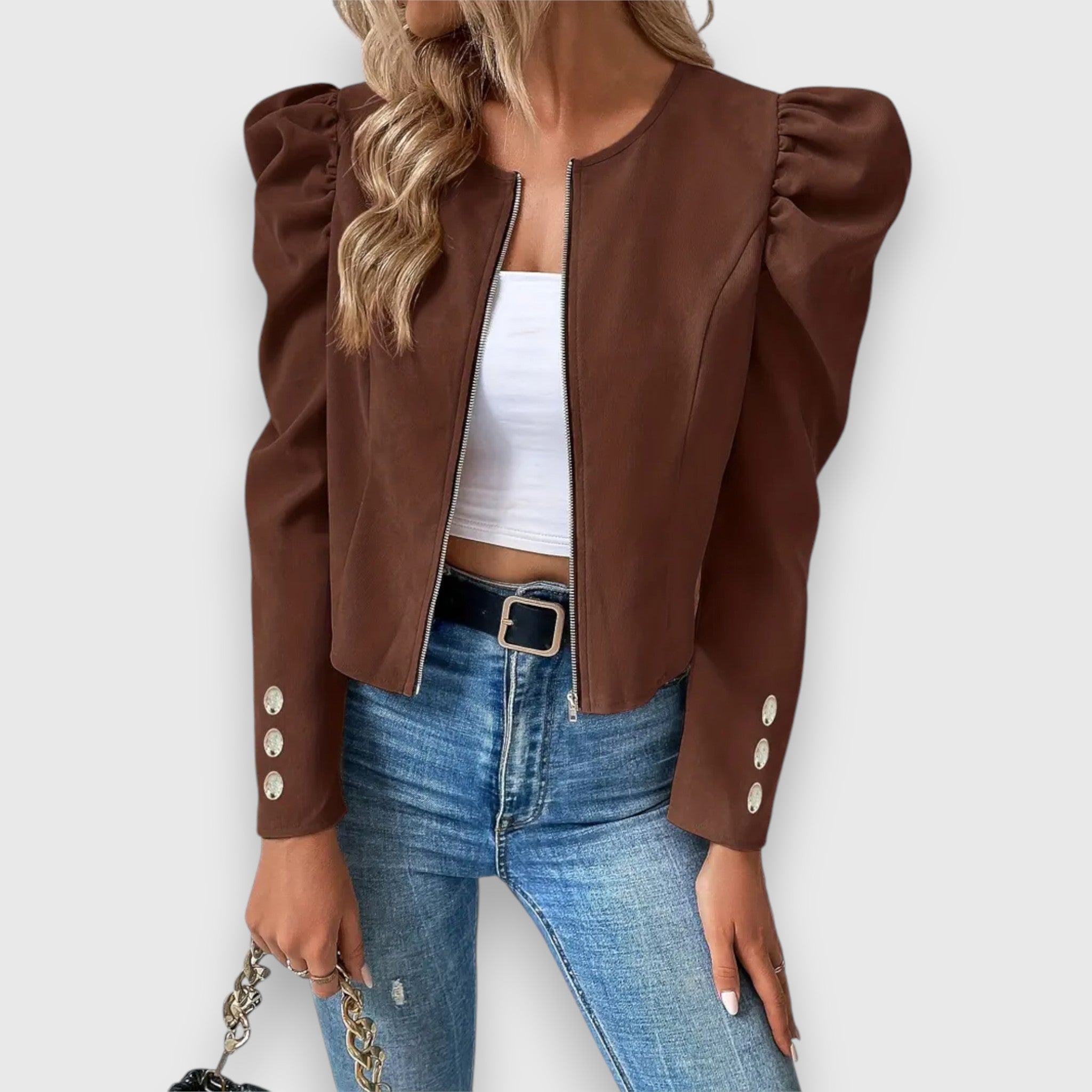 Léa – Damenjacke mit Puffärmeln
