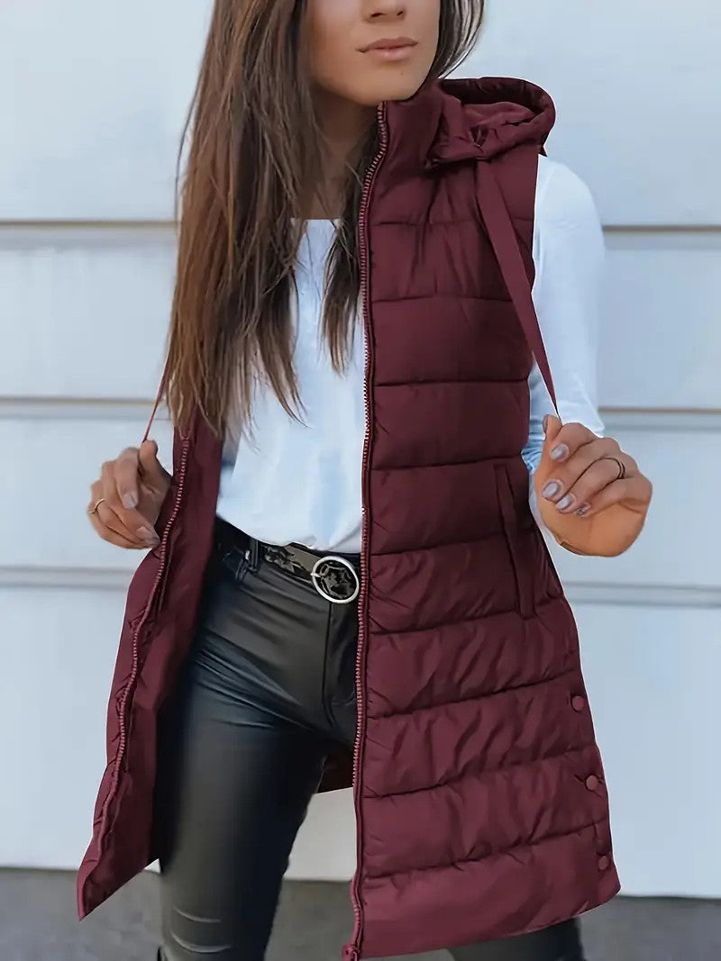 Zara - Lässige, ärmellose, lange Weste