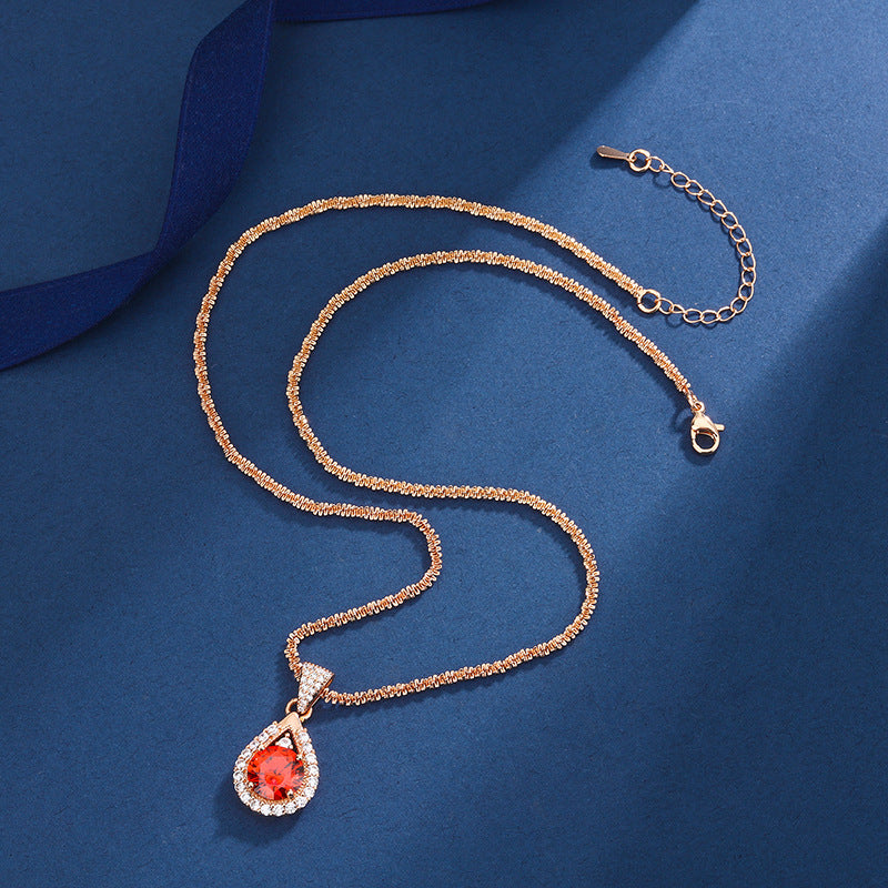 Roségoldenes Karminrot Champagner Set