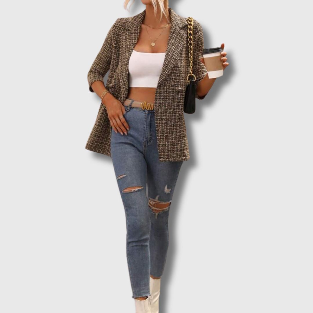 Sabine – Damenblazer Chic Tweed, Limitierte Edition