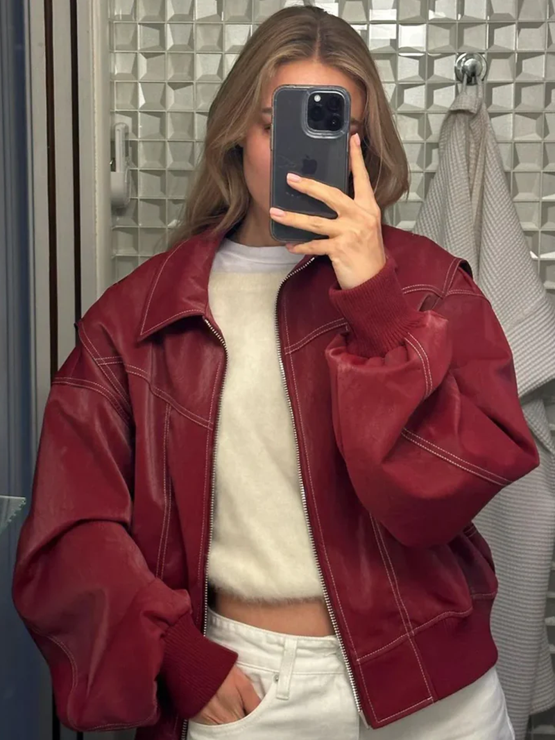 Orla – Übergroß Jacke mit Kontrasten