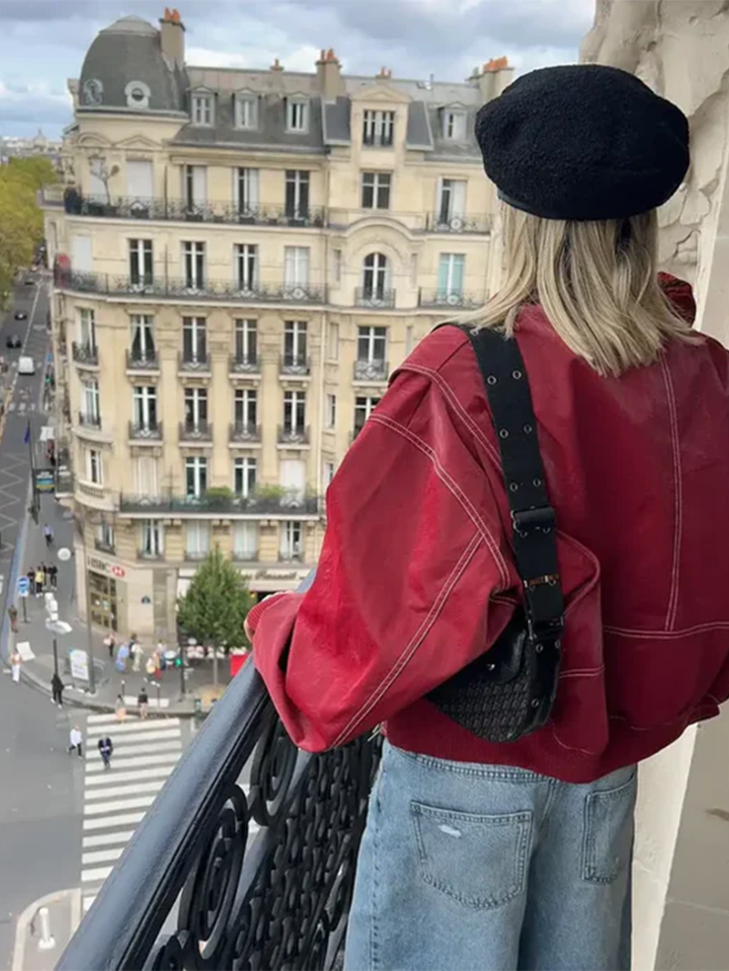 Orla – Übergroß Jacke mit Kontrasten
