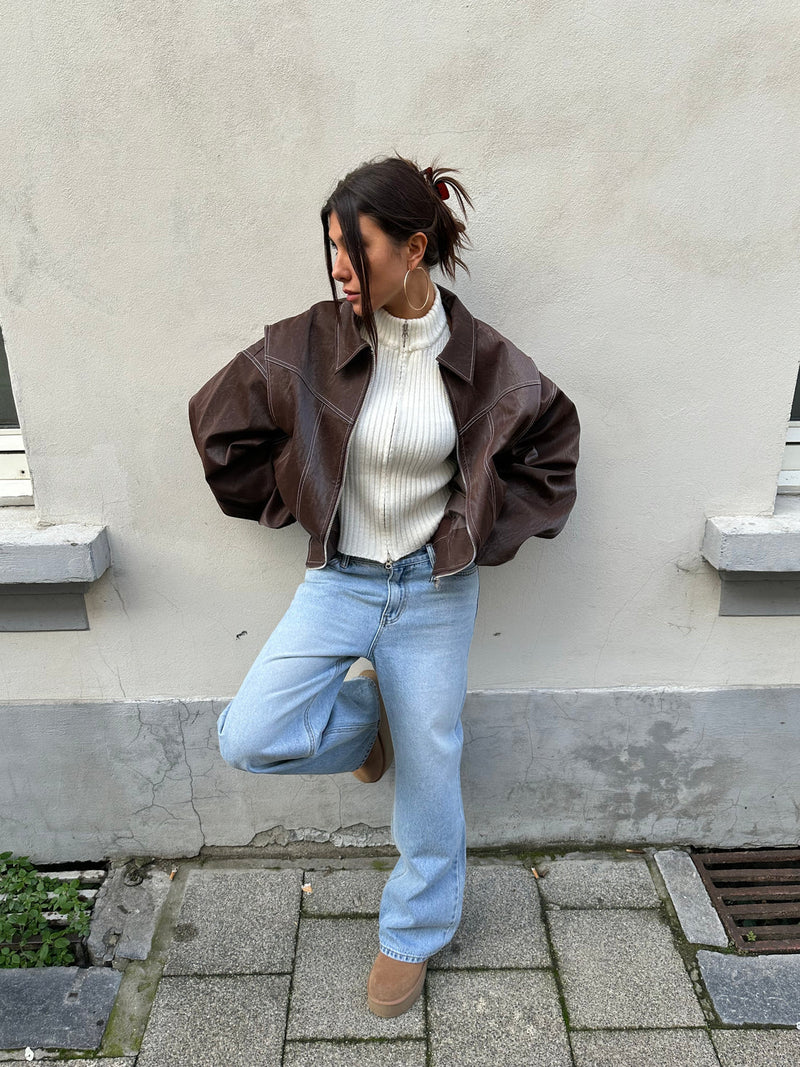 Orla – Übergroß Jacke mit Kontrasten