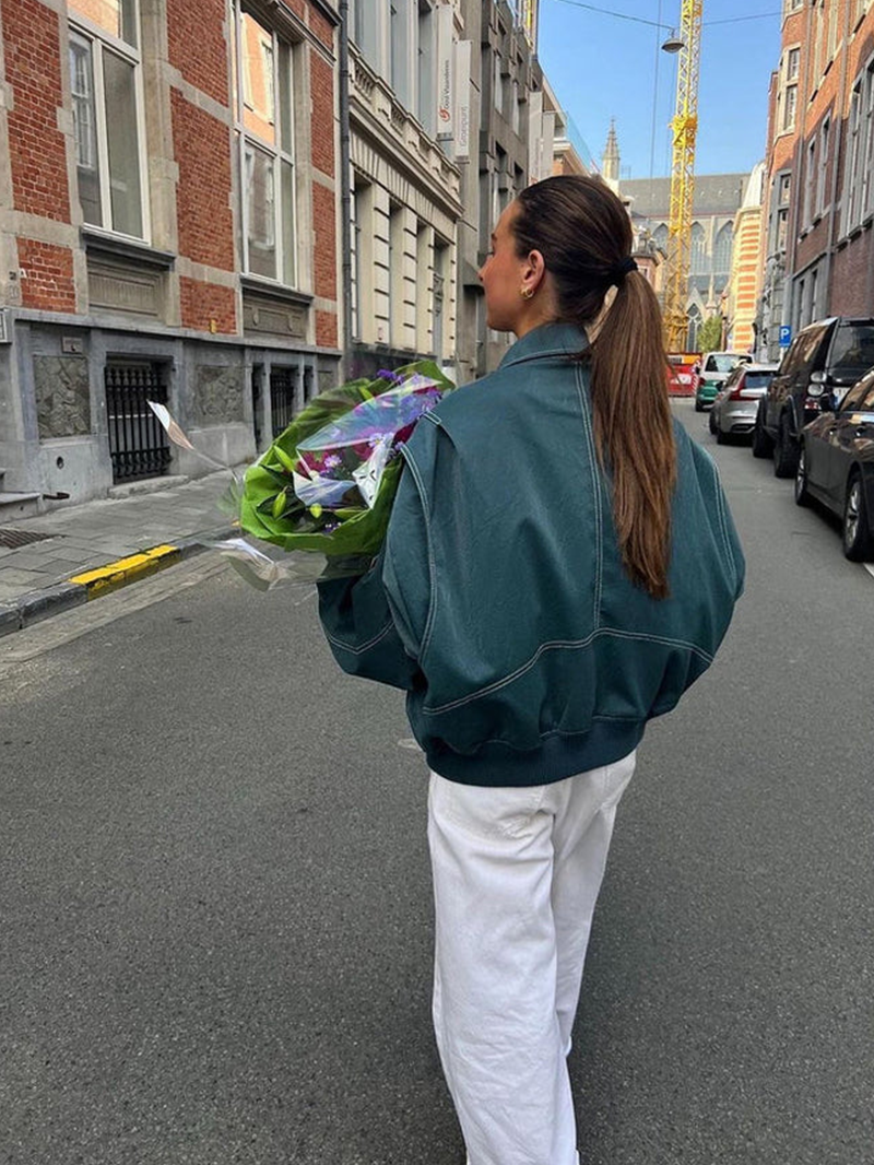 Orla – Übergroß Jacke mit Kontrasten