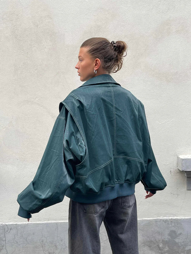 Orla – Übergroß Jacke mit Kontrasten
