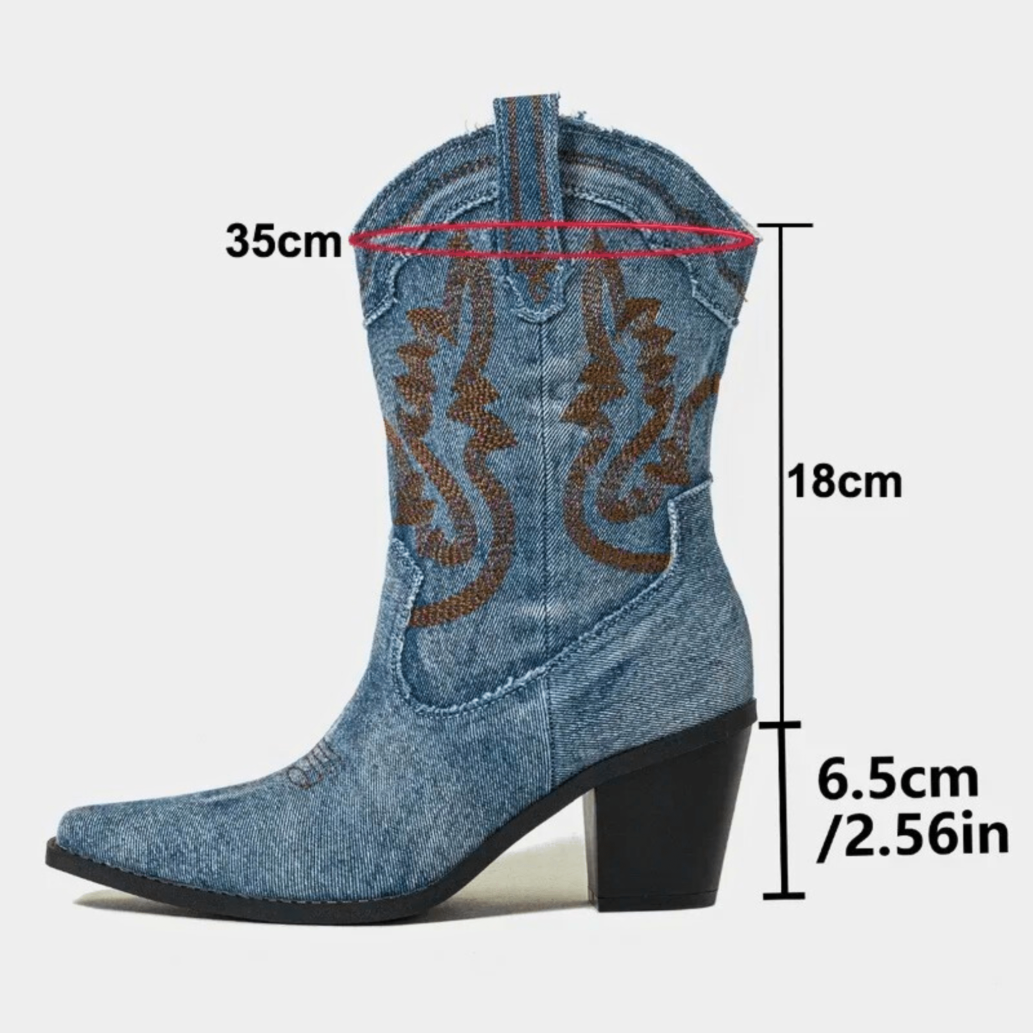 Veloria Jeansstoff Stiefeletten