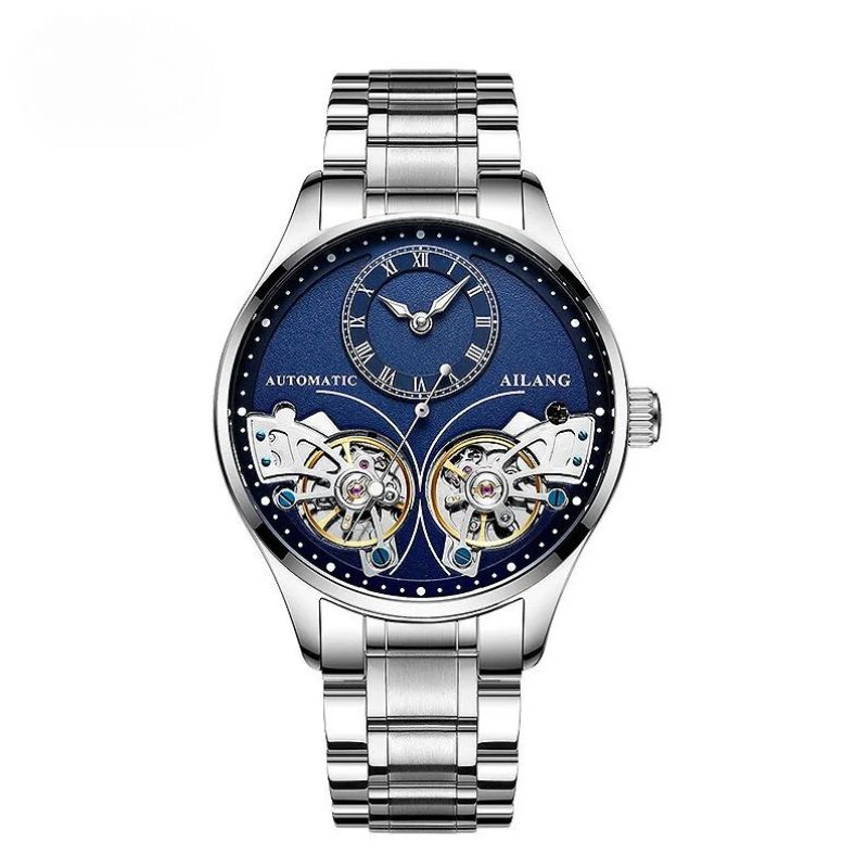 Mechanische Uhr mit doppeltem Tourbillon und Leuchtfunktion
