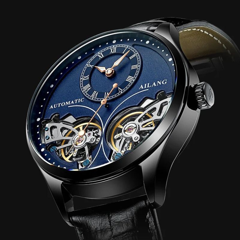 Mechanische Uhr mit doppeltem Tourbillon und Leuchtfunktion