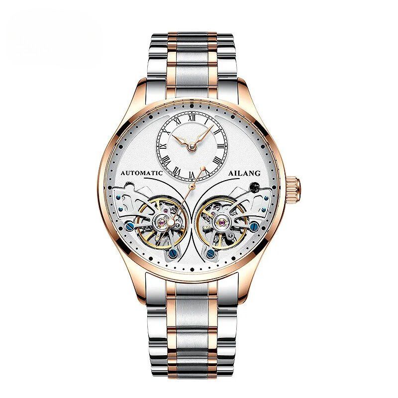 Mechanische Uhr mit doppeltem Tourbillon und Leuchtfunktion