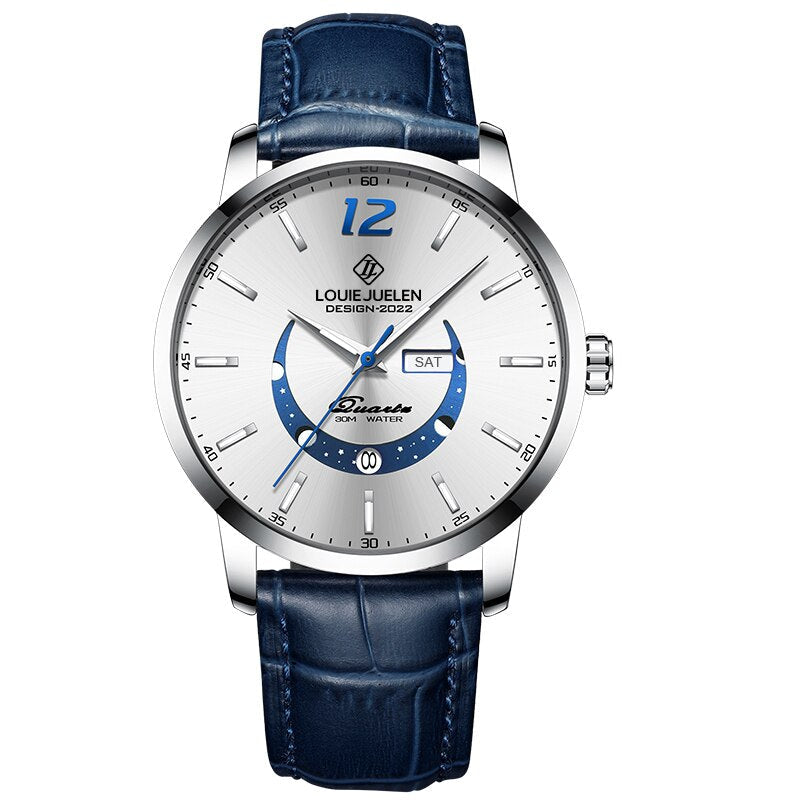 Elegante Leuchtende Mondphasenuhr