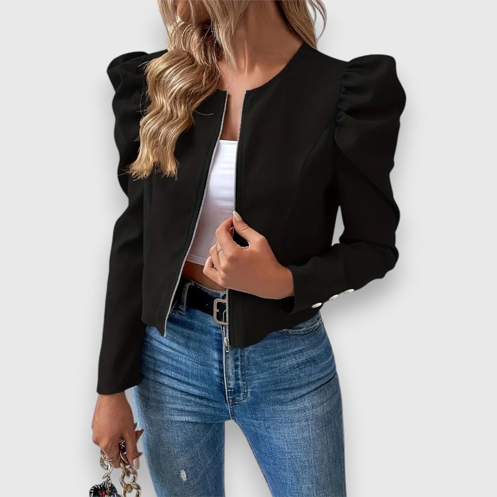 Léa – Damenjacke mit Puffärmeln