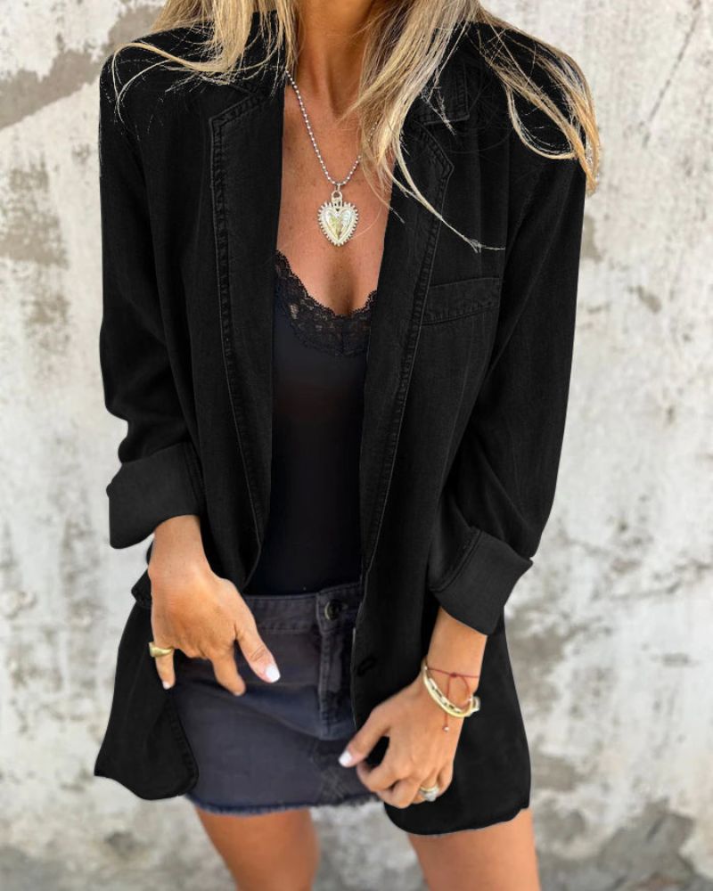 Amy – Moderner Jeansblazer im legeren Stil