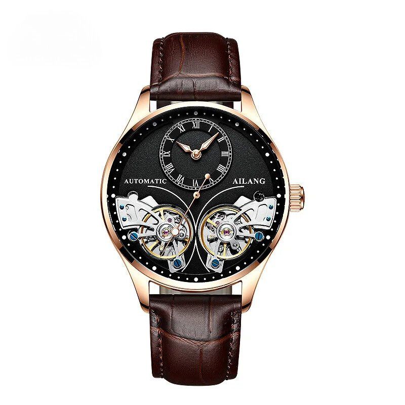 Mechanische Uhr mit doppeltem Tourbillon und Leuchtfunktion