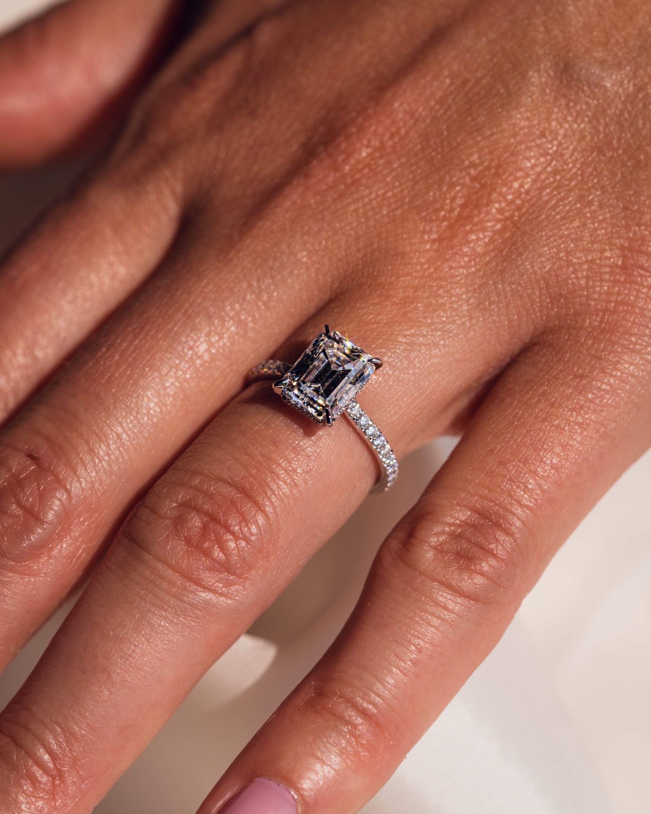 Jasmin (mit Pavé) – Smaragd | Silber