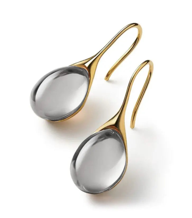 Kristall-Ohrringe in Goldene und Silber