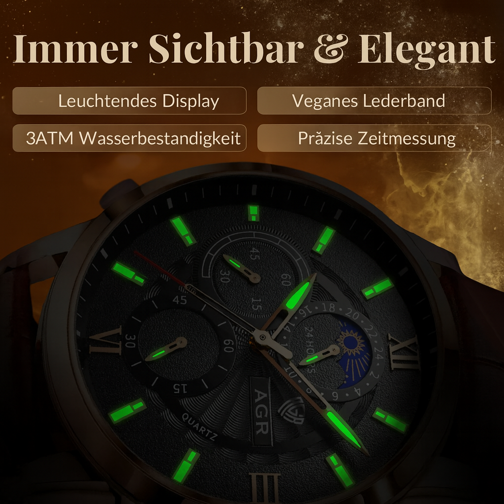 Quarzuhr aus Leder