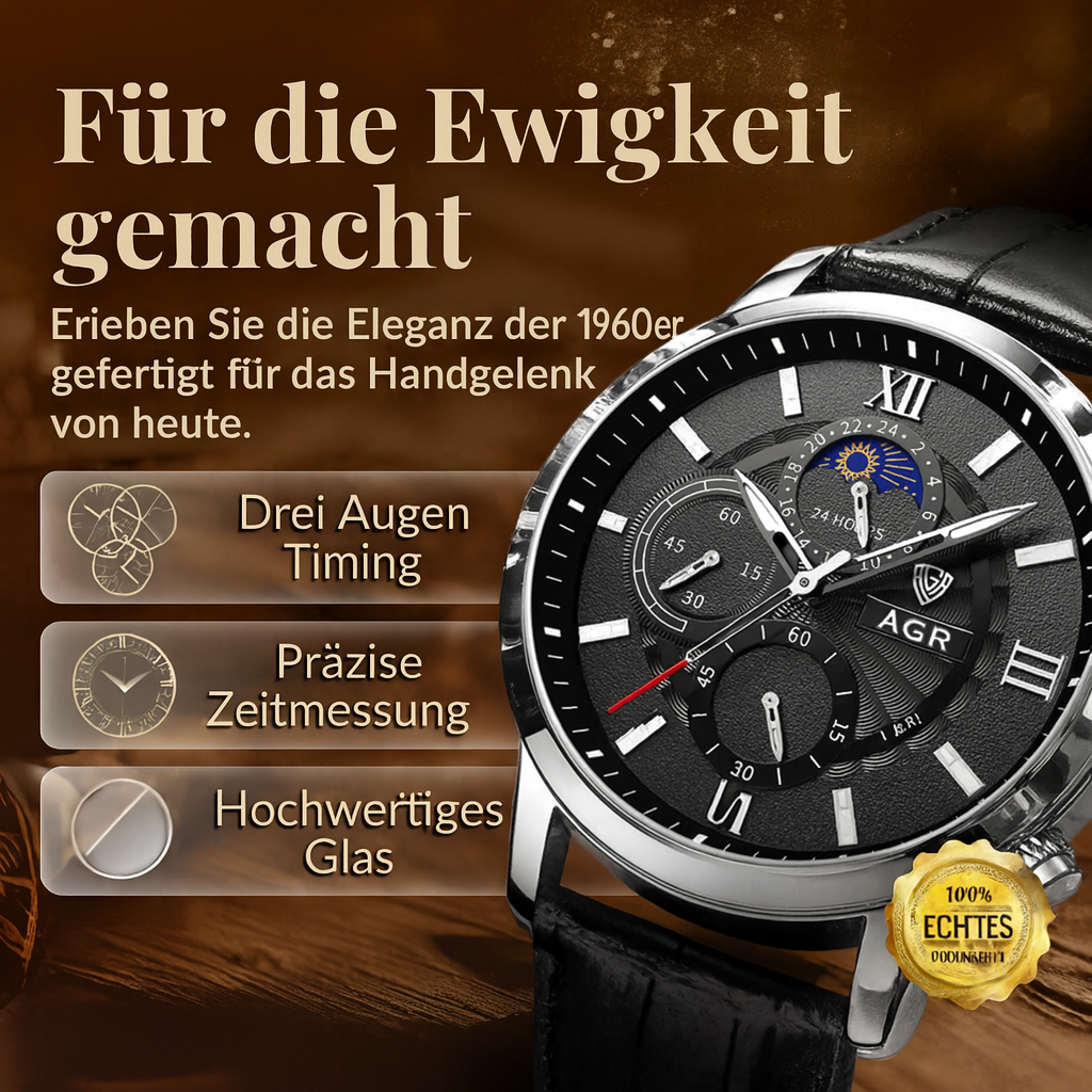 Quarzuhr aus Leder