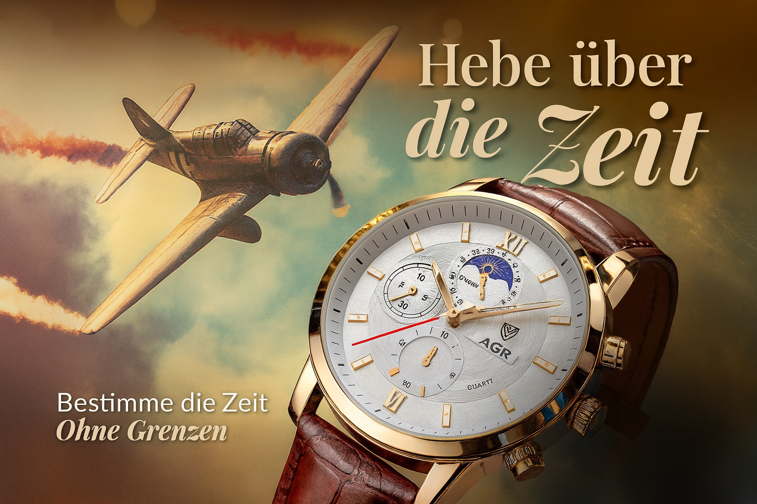 Quarzuhr aus Leder