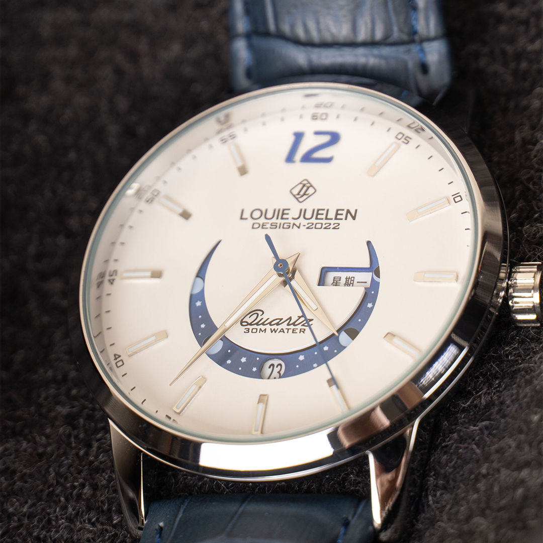 Elegante Leuchtende Mondphasenuhr