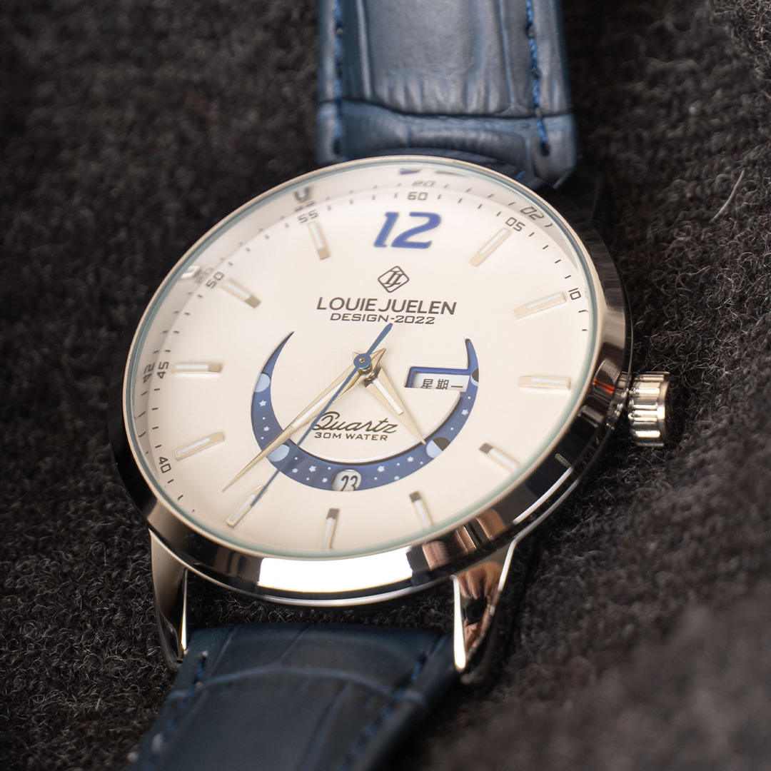 Elegante Leuchtende Mondphasenuhr