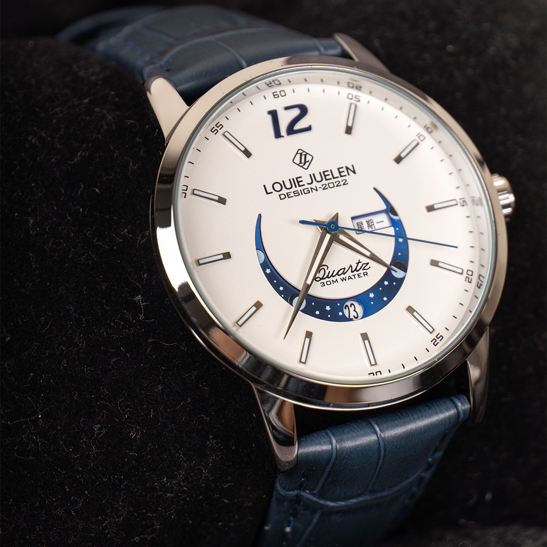 Elegante Leuchtende Mondphasenuhr