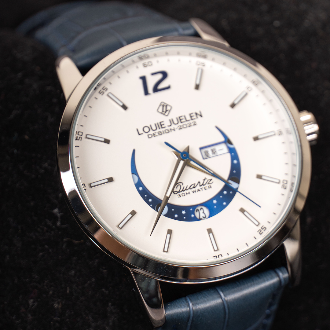 Elegante Leuchtende Mondphasenuhr