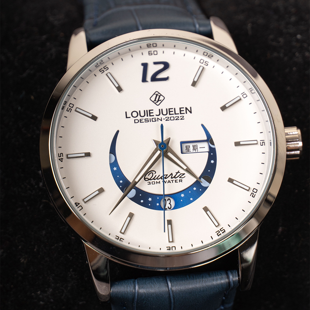 Elegante Leuchtende Mondphasenuhr