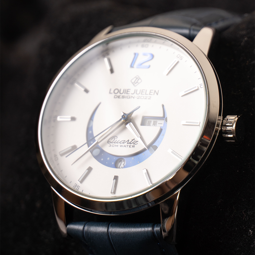 Elegante Leuchtende Mondphasenuhr