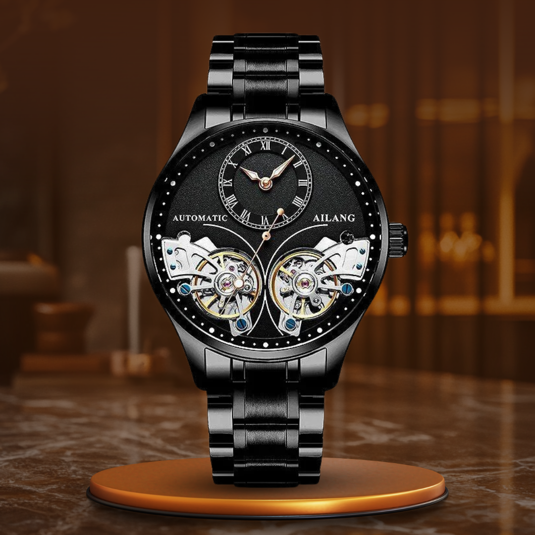 Mechanische Uhr mit doppeltem Tourbillon und Leuchtfunktion