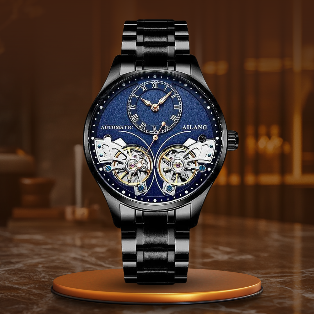 Mechanische Uhr mit doppeltem Tourbillon und Leuchtfunktion
