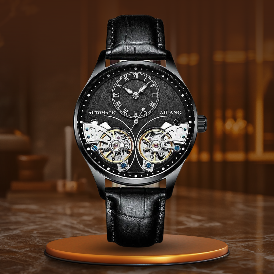 Mechanische Uhr mit doppeltem Tourbillon und Leuchtfunktion