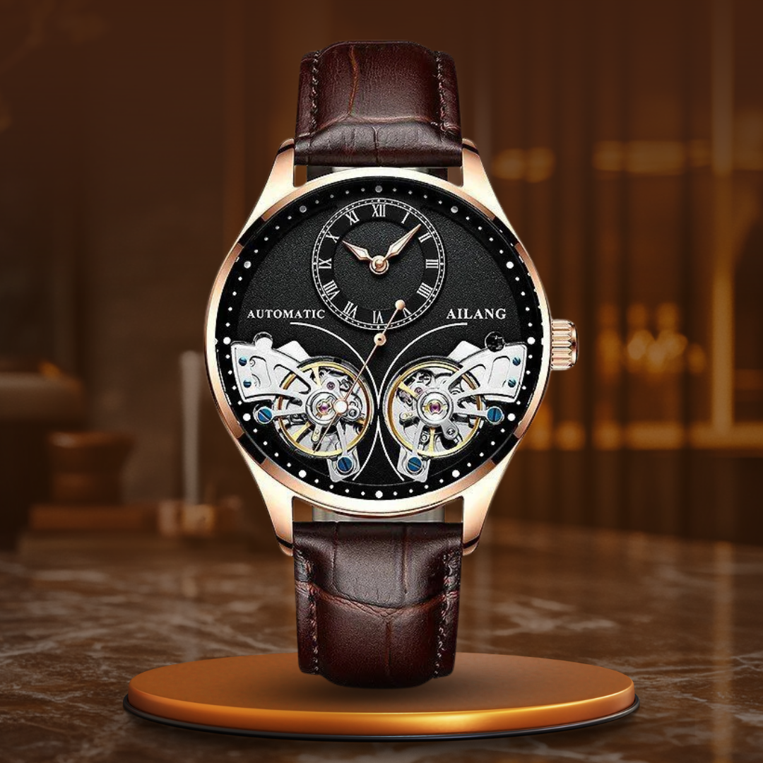 Mechanische Uhr mit doppeltem Tourbillon und Leuchtfunktion