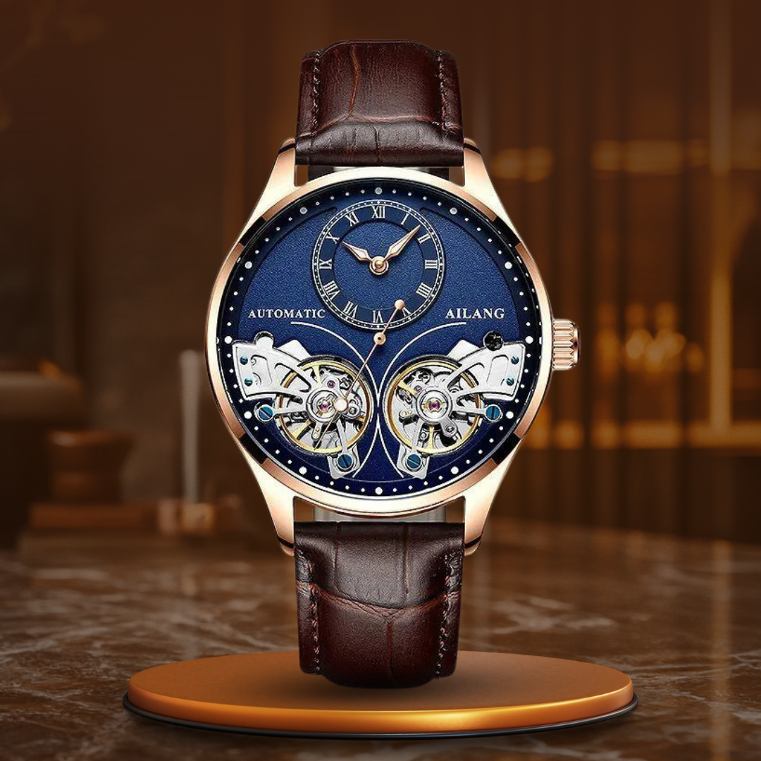 Mechanische Uhr mit doppeltem Tourbillon und Leuchtfunktion