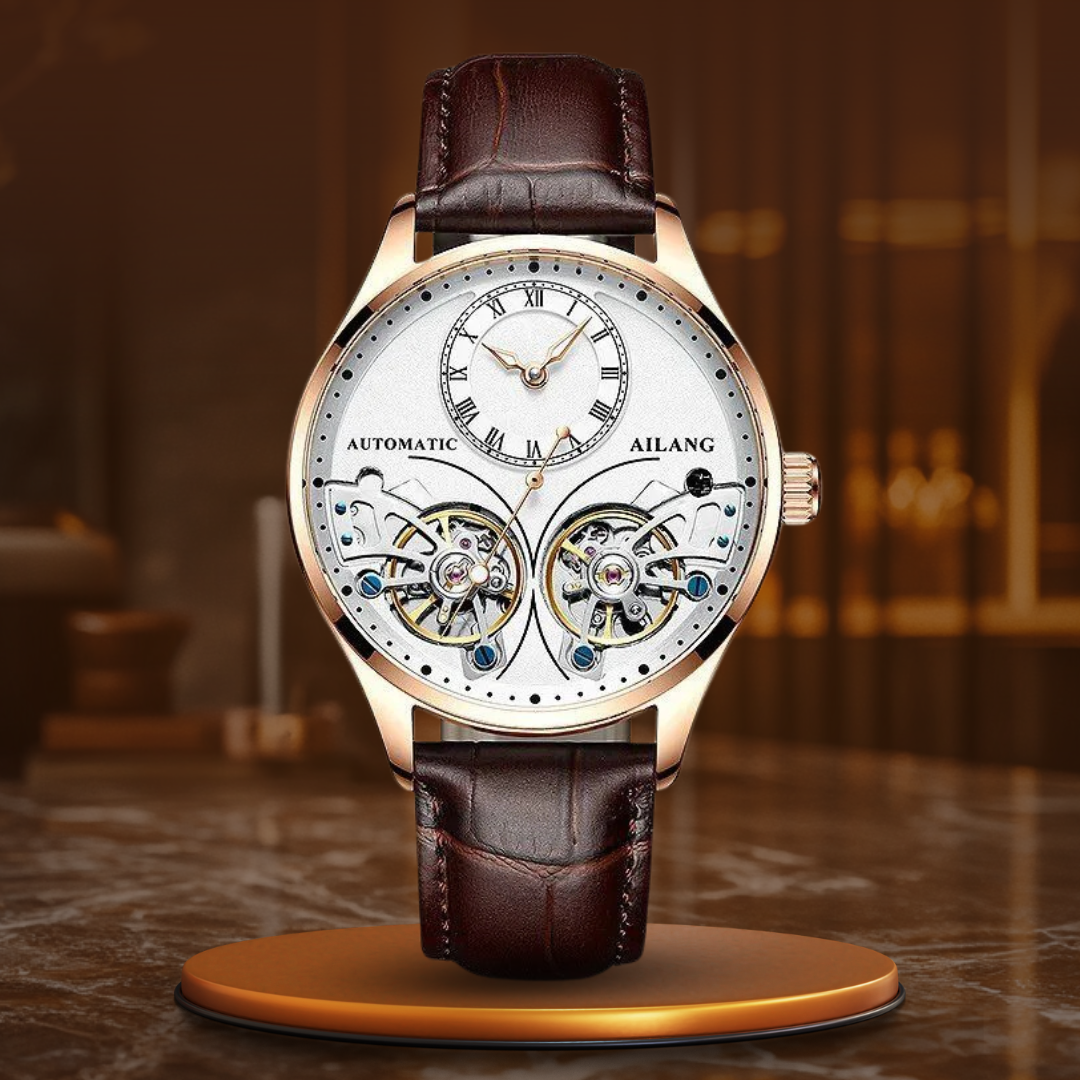 Mechanische Uhr mit doppeltem Tourbillon und Leuchtfunktion