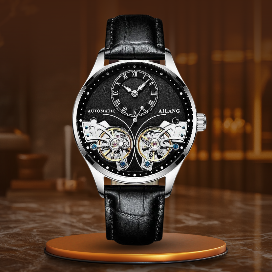 Mechanische Uhr mit doppeltem Tourbillon und Leuchtfunktion