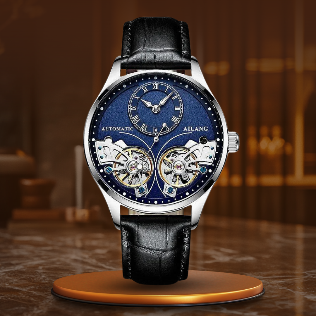 Mechanische Uhr mit doppeltem Tourbillon und Leuchtfunktion