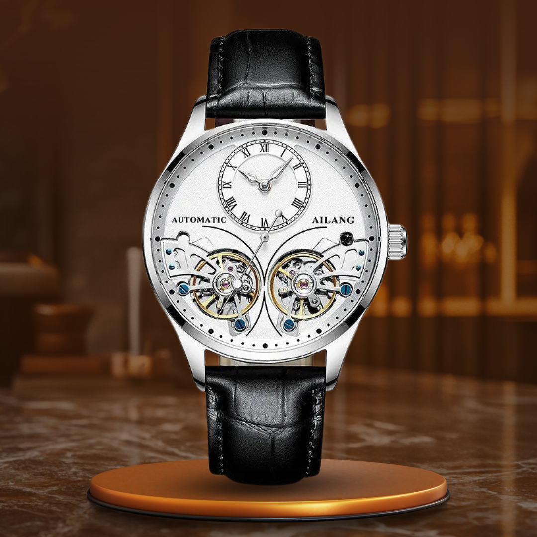 Mechanische Uhr mit doppeltem Tourbillon und Leuchtfunktion