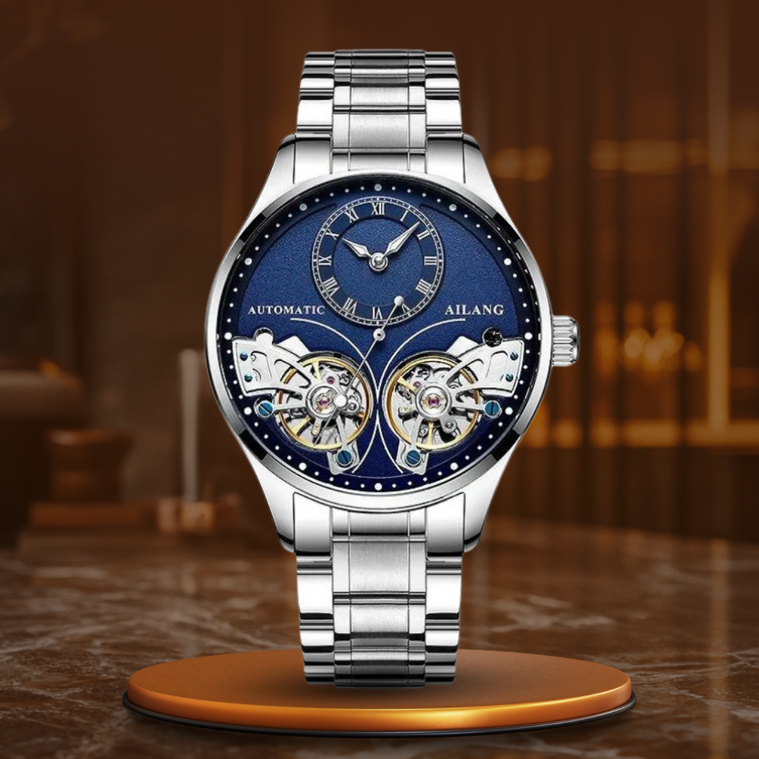 Mechanische Uhr mit doppeltem Tourbillon und Leuchtfunktion