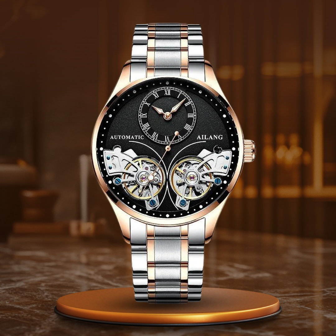 Mechanische Uhr mit doppeltem Tourbillon und Leuchtfunktion