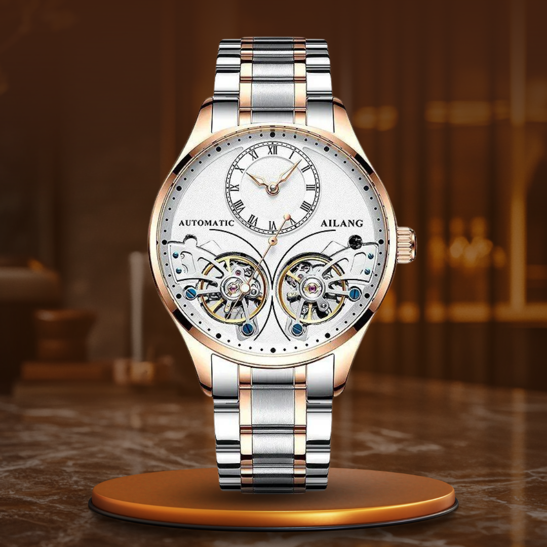 Mechanische Uhr mit doppeltem Tourbillon und Leuchtfunktion