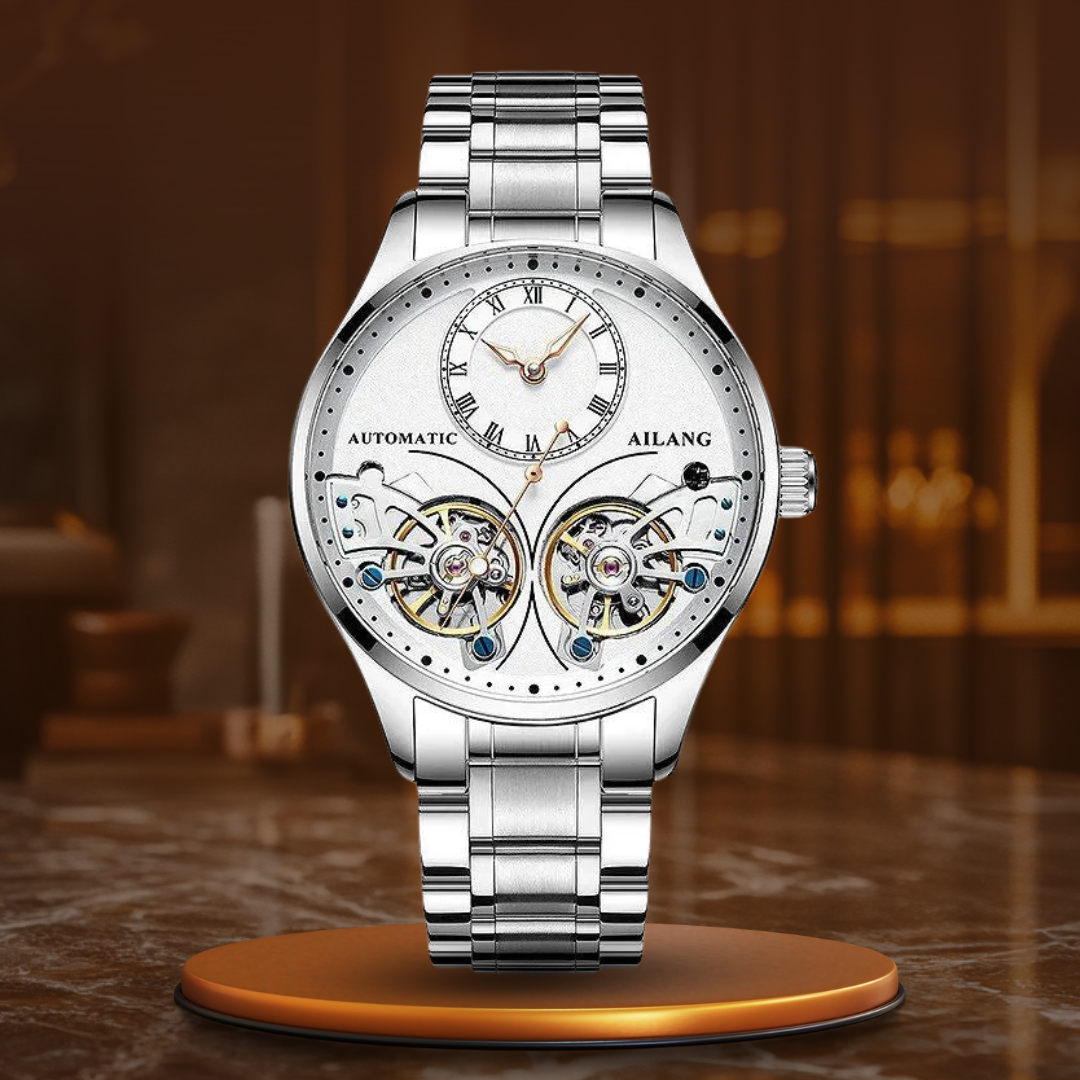 Mechanische Uhr mit doppeltem Tourbillon und Leuchtfunktion