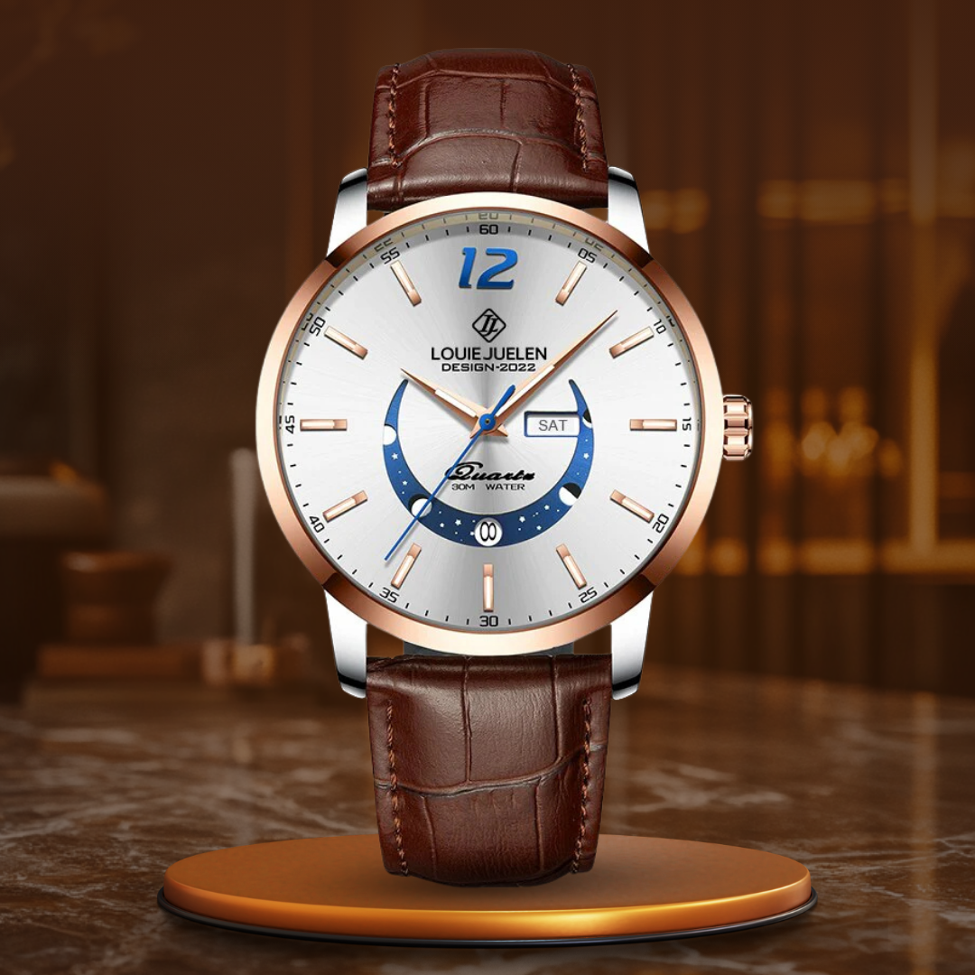 Elegante Leuchtende Mondphasenuhr