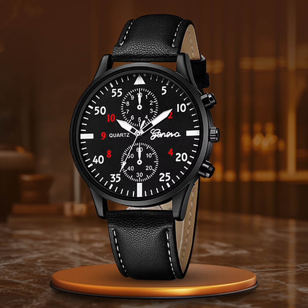 4-teiliges Satz aus Modeuhr und Armbändern