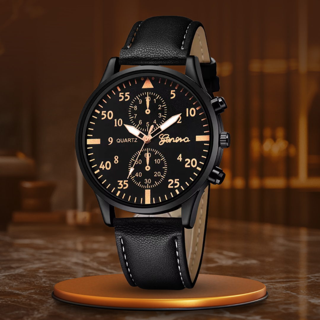 4-teiliges Satz aus Modeuhr und Armbändern