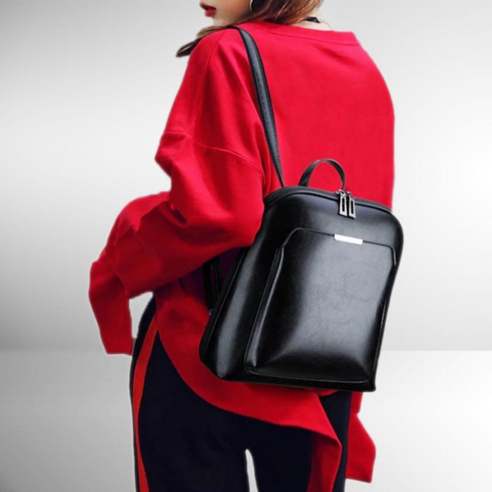 Klassischer Rucksack mit Doppelreißverschluss und schlanker Silhouette