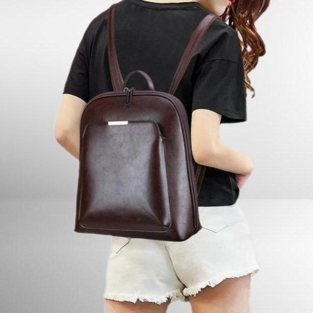 Klassischer Rucksack mit Doppelreißverschluss und schlanker Silhouette