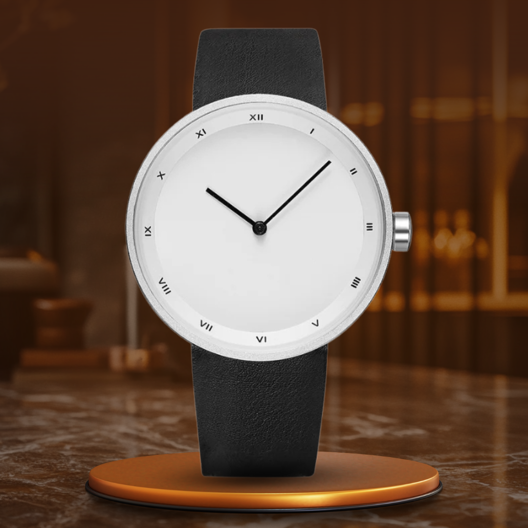 Quarz Armbanduhr im minimalistischen Stil
