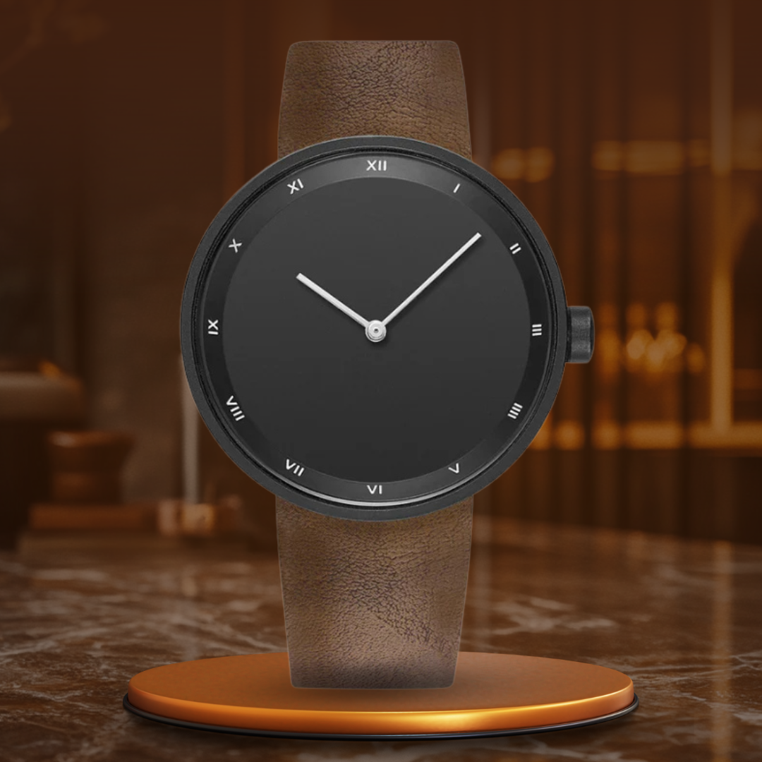 Quarz Armbanduhr im minimalistischen Stil