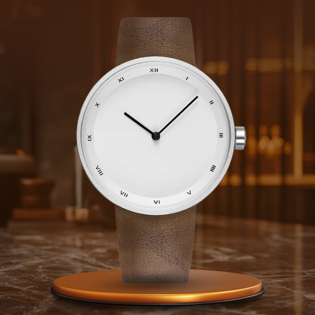 Quarz Armbanduhr im minimalistischen Stil